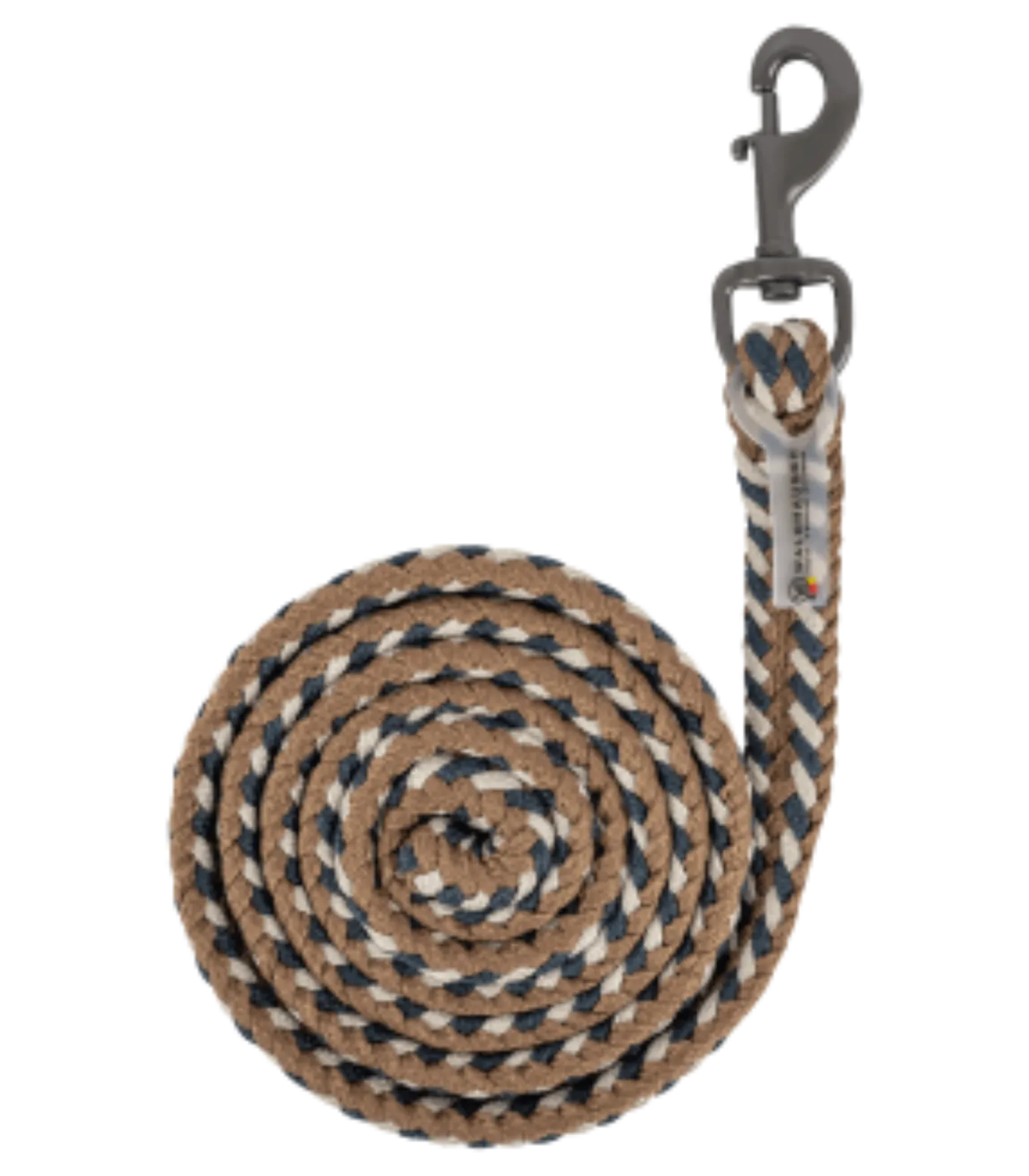 Anbindestrick Plus Karabiner, dunkle Beschläge