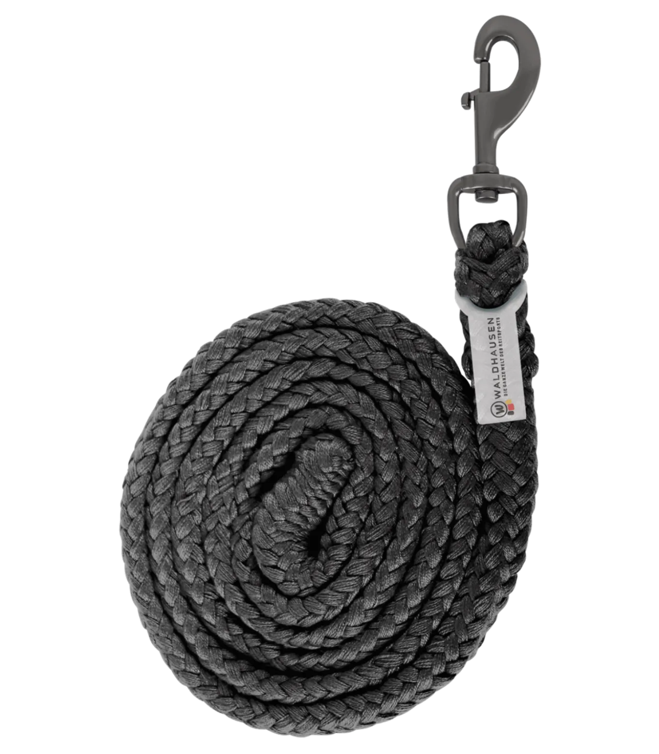 Anbindestrick Plus Karabiner, dunkle Beschläge