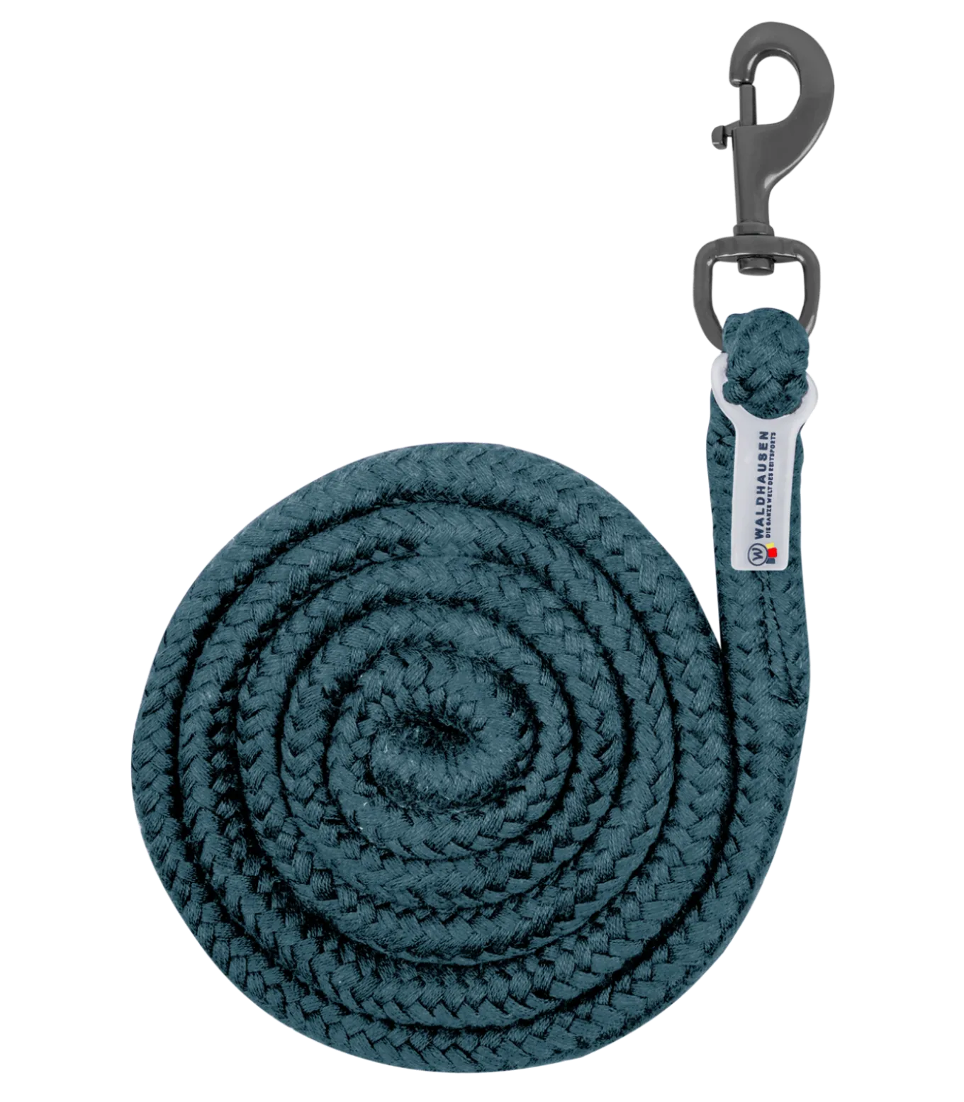 Anbindestrick Plus Karabiner, dunkle Beschläge
