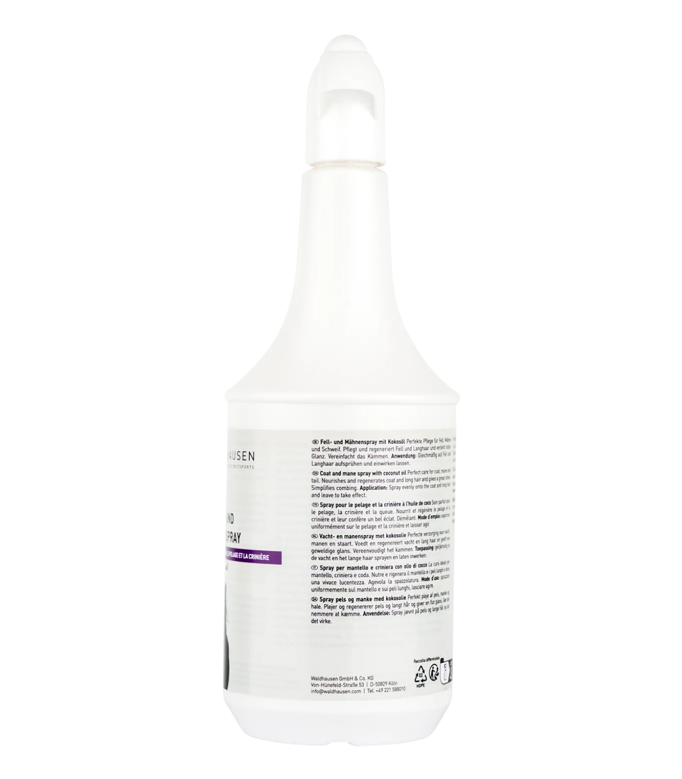 Fell- und Mähnenspray mit Kokosöl, 1000 ml