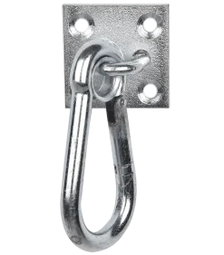Karabinerhaken auf Platte