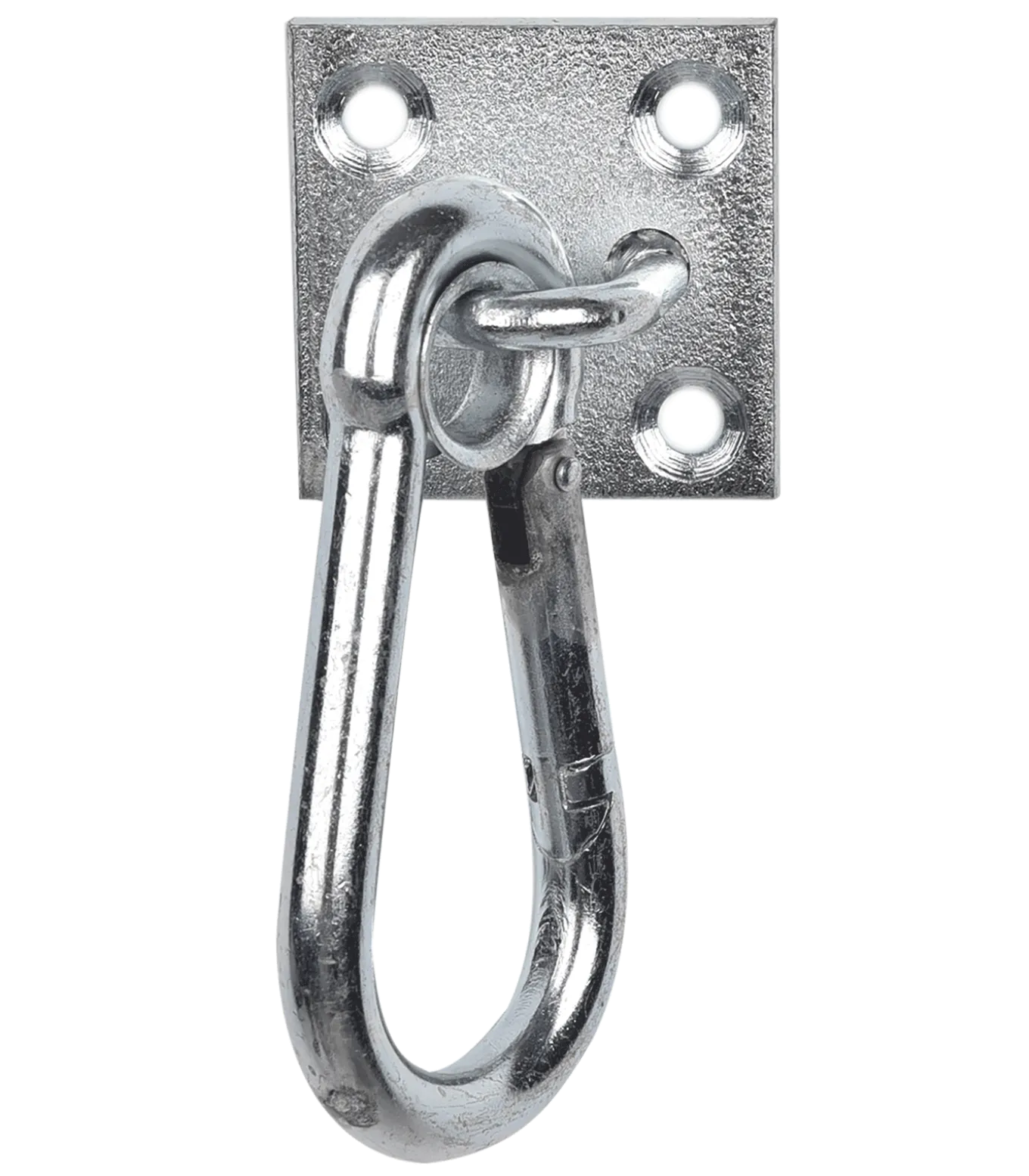 Karabinerhaken auf Platte